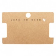 Tarjetas de joyería "Wear Me With ♥" Marrón